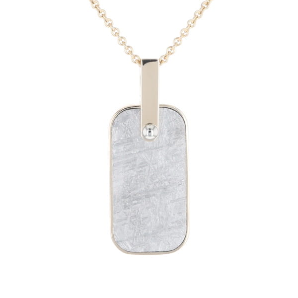 Meteorite Reversible Dog Tag Pendant