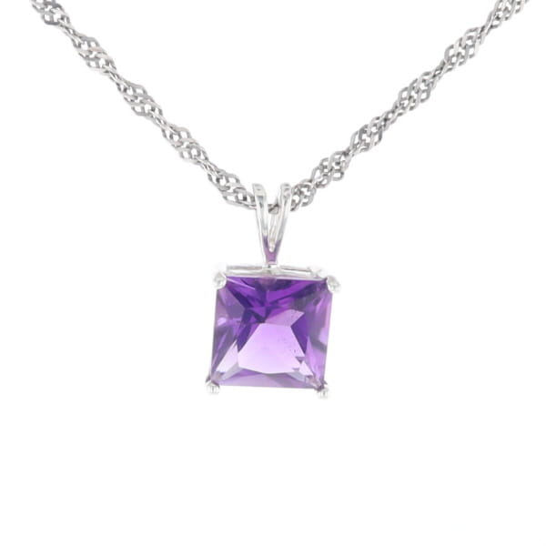 Amethyst Solitaire Pendant