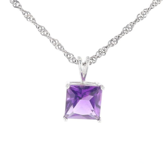 Amethyst Solitaire Pendant