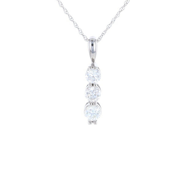 Three Diamond Drop Pendant