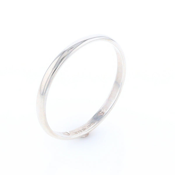 Men's Flat Silver Wedding Band