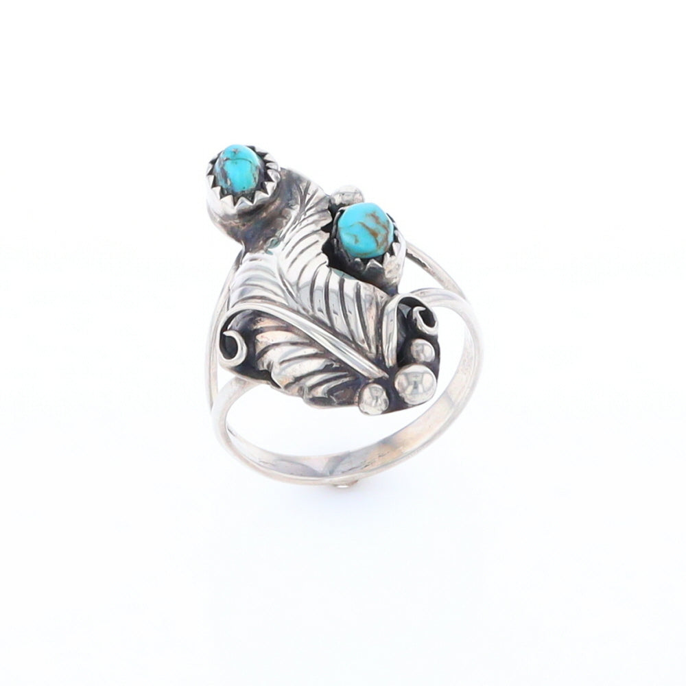 Native Turquoise Feather Ring