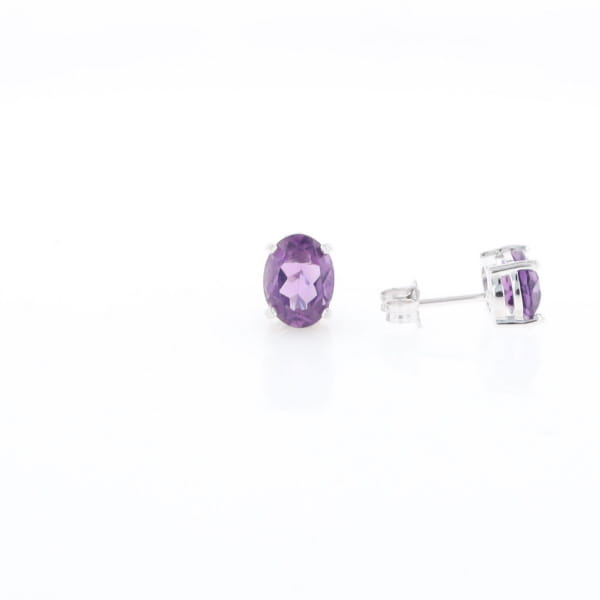 Amethyst Stud Earrings