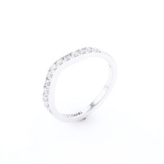 Diamond Contour Wedding Band