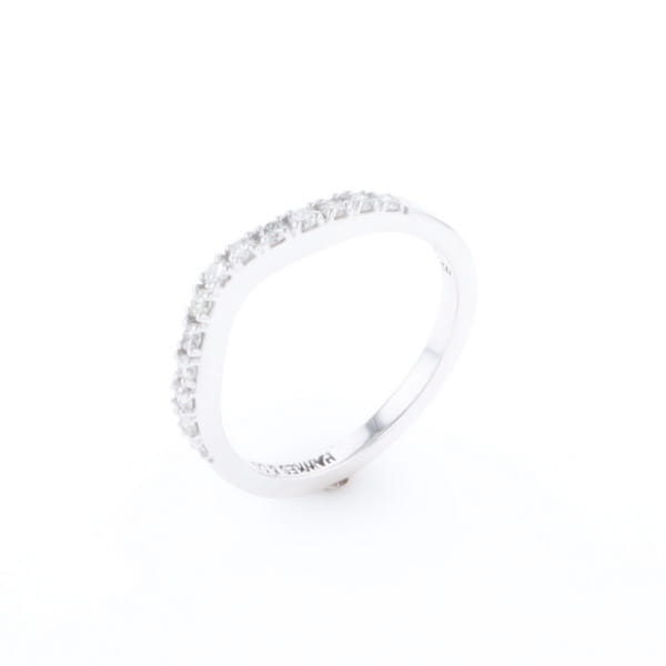 Diamond Contour Wedding Band