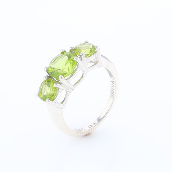 Three Peridot Ring