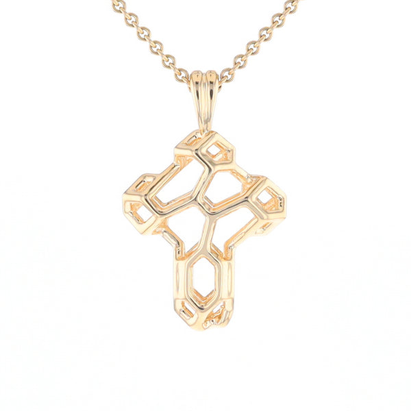 Small Voronoi Cross Pendant