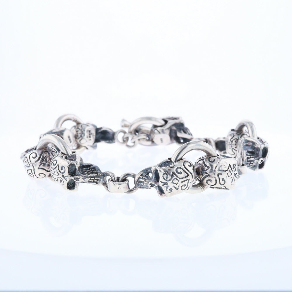 Silver Skull Bracelet