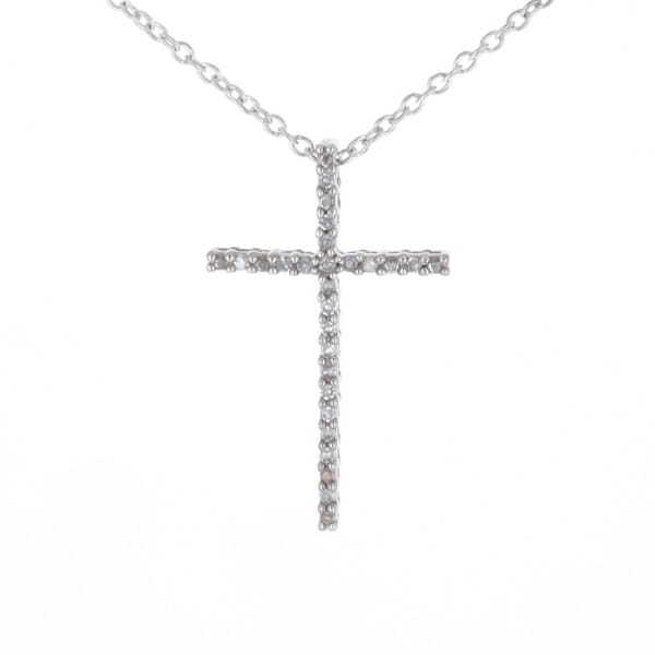 Thin Diamond Cross Necklace