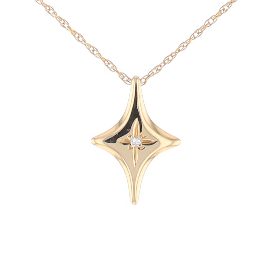 North Star Pendant Diamond Solitaire