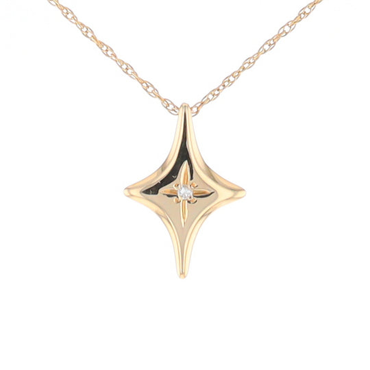 North Star Pendant Diamond Solitaire