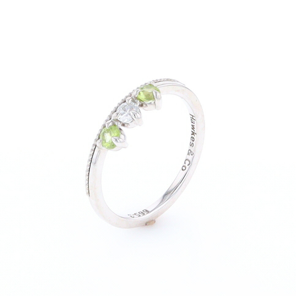 Peridot & Diamond Mother's Ring