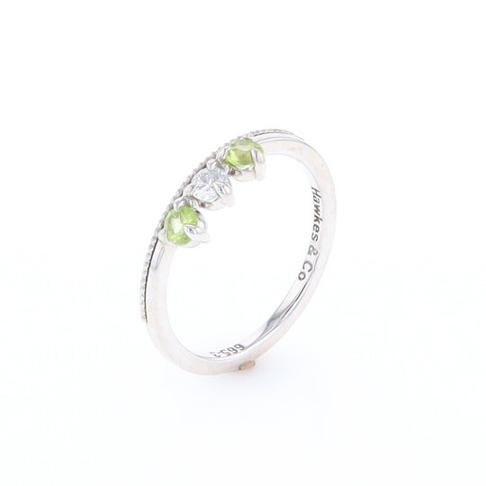 Peridot & Diamond Mother's Ring