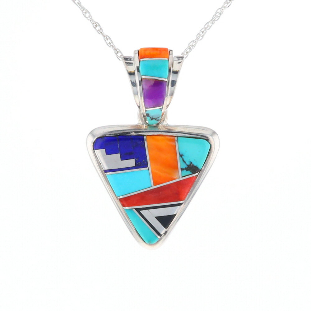 Triangle Native Inlaid Pendant