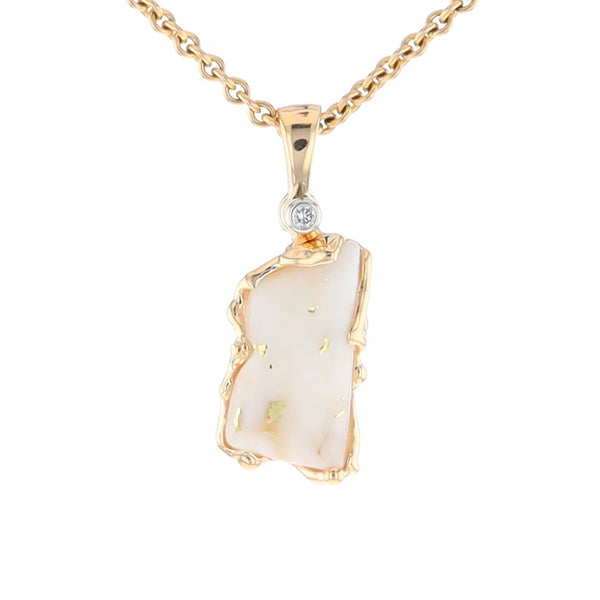 Gold Quartz Freeform Pendant  (G2)