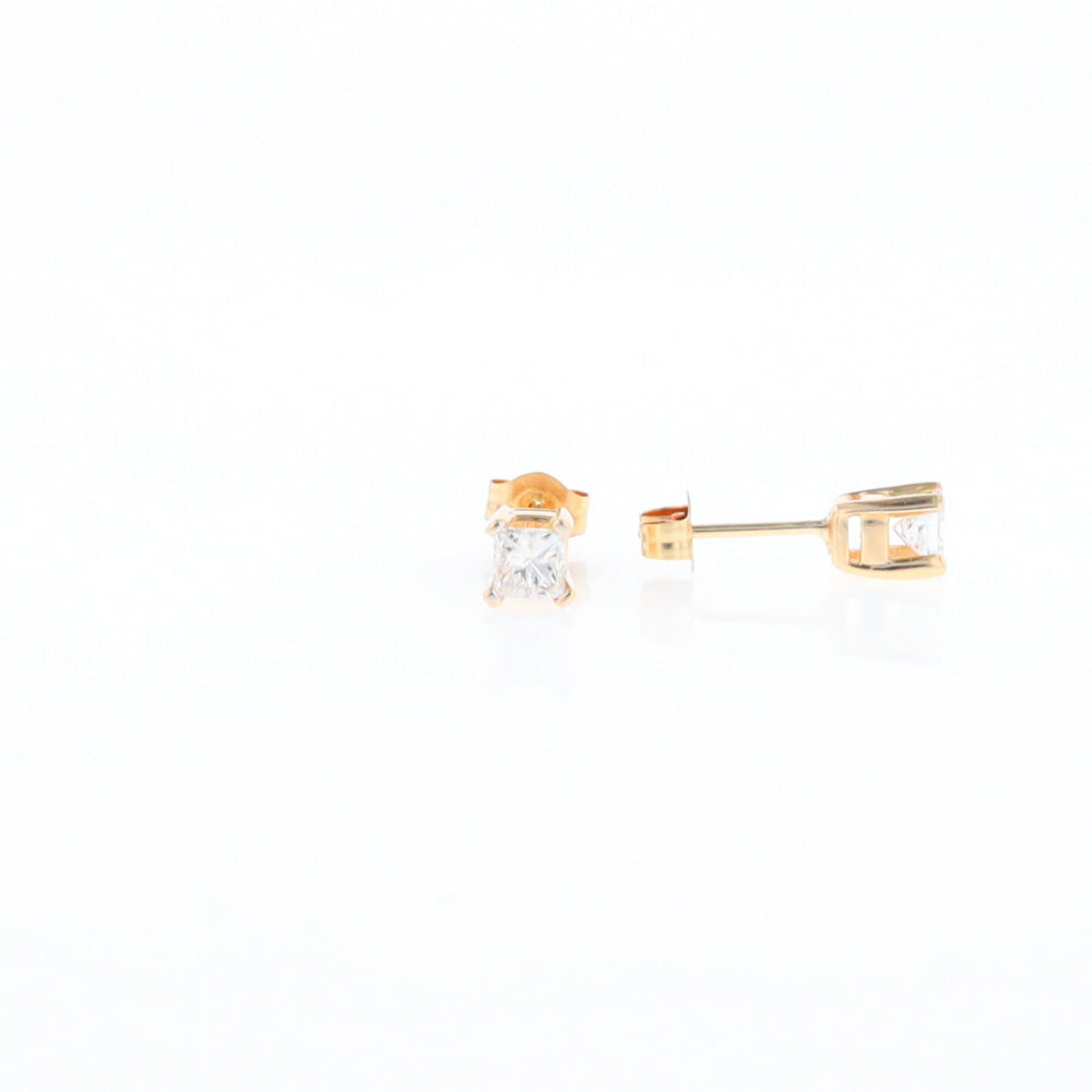 0.48ctw Princess Cut Diamond Studs