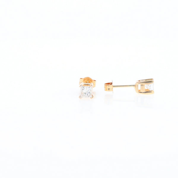 0.48ctw Princess Cut Diamond Studs