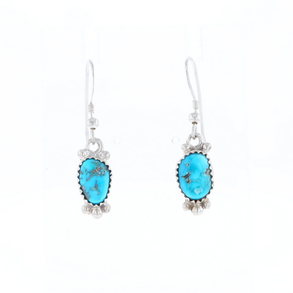 Native Dangle Turquoise Bead Earrings