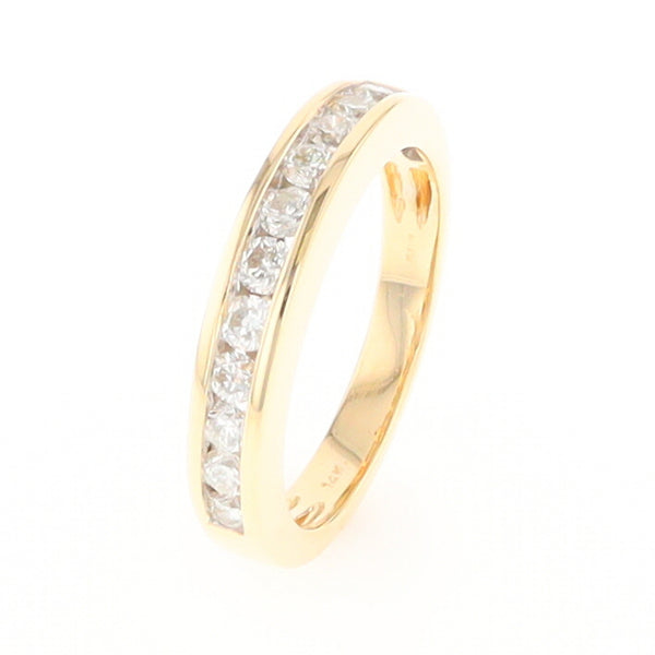 Channel Set Diamond Wedding Band in 14K Gold