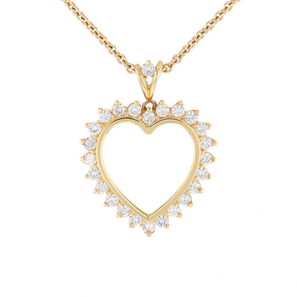 Diamond Halo Heart Pendant