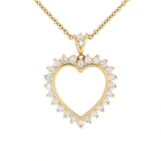 Diamond Halo Heart Pendant