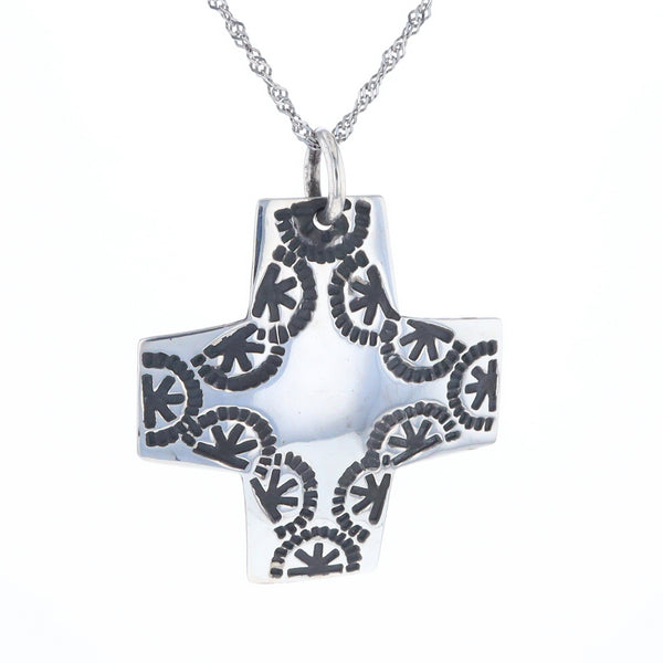 Stamped Cross Pendant