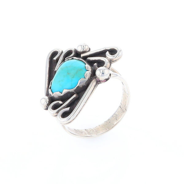 Triangle Design Turquoise Ring