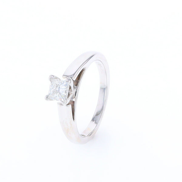 14kt White Gold Diamond Solitaire Engagement Ring