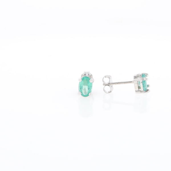 Oval Emerald Stud Earrings