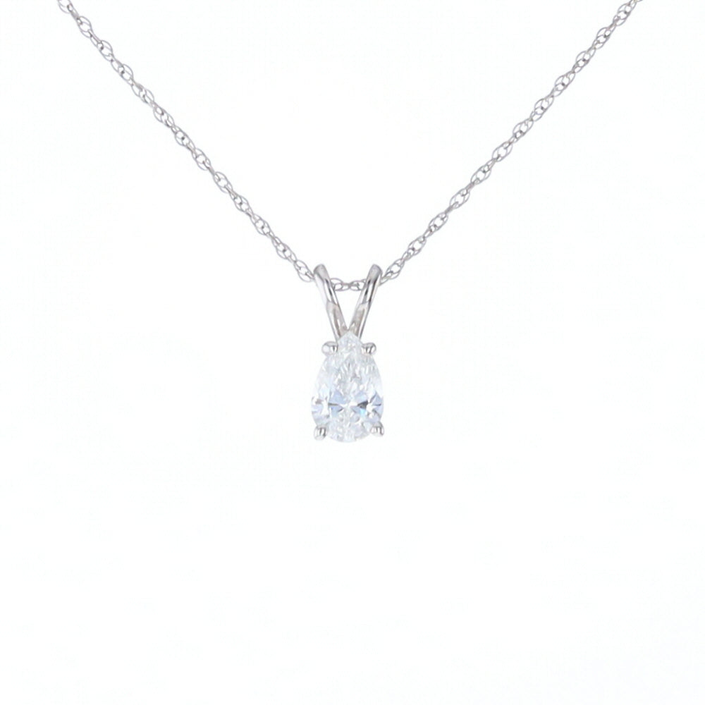 Pear Diamond Solitaire Pendant