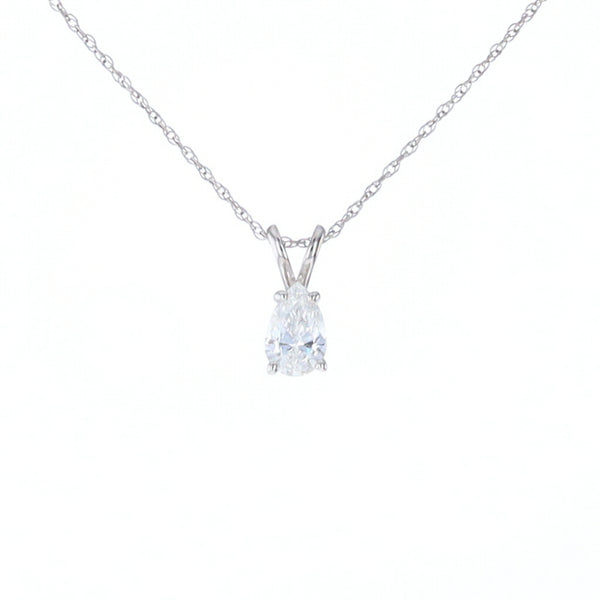 Pear Diamond Solitaire Pendant