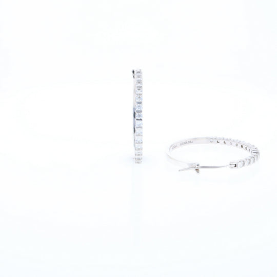 Cubic Zirconia Hoop Earrings