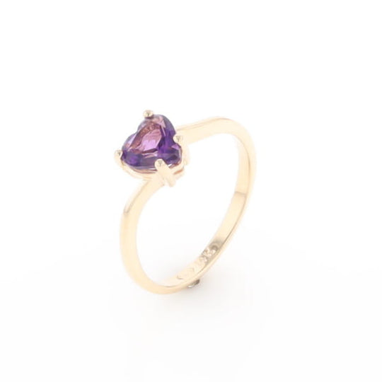 Heart Amethyst Ring