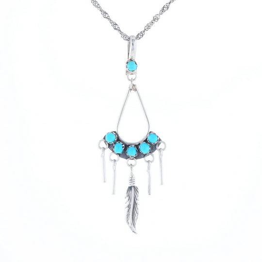 Native Turquoise Dangle Pendant