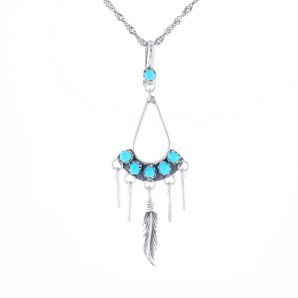 Native Turquoise Dangle Pendant