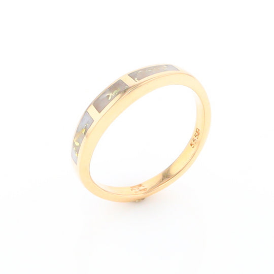 3 Section Gold Quartz Ring Lady’s Anniversary Band G2