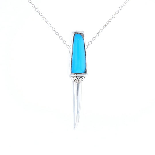 Turquoise Talon Inlaid Pendant