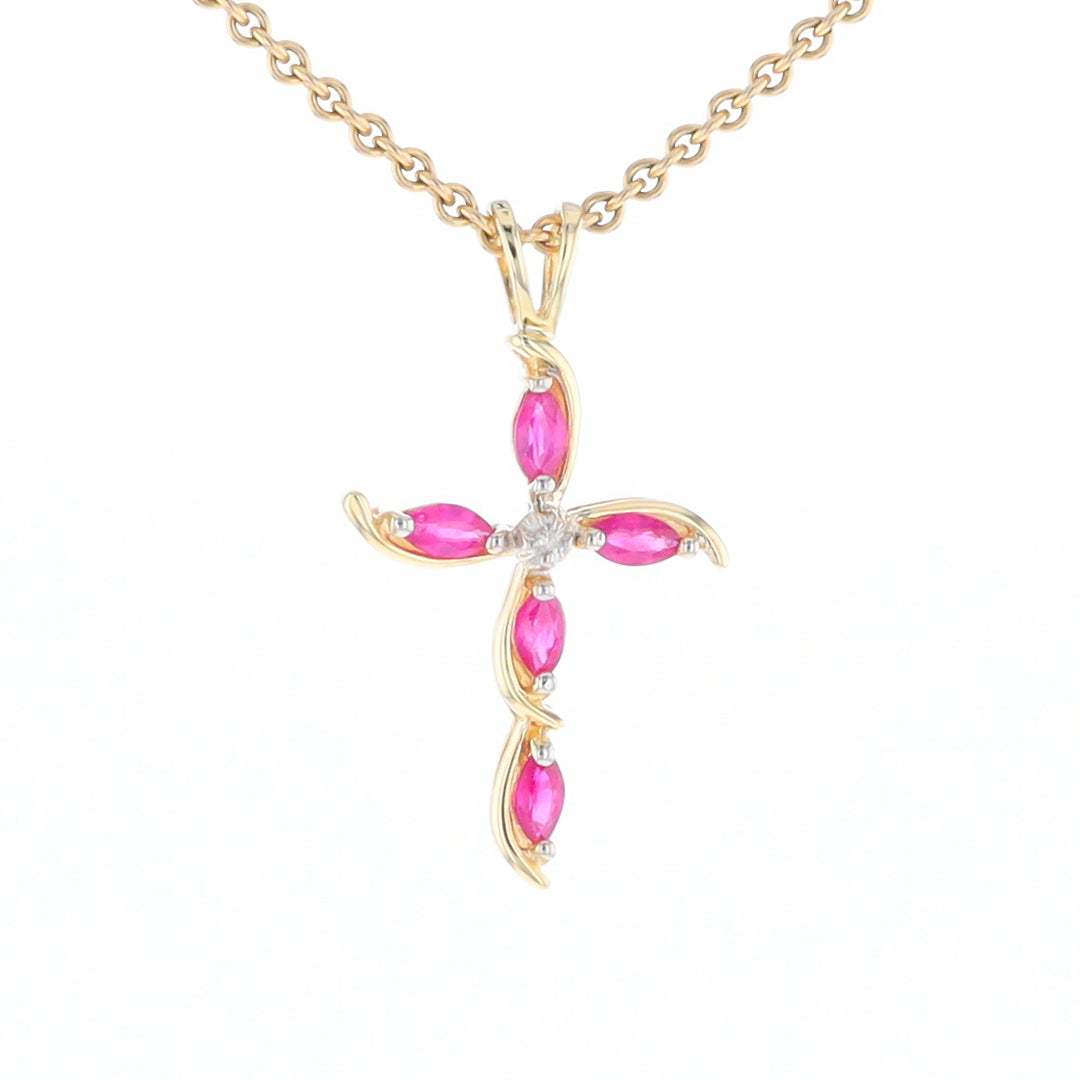 Marquise Ruby Cross