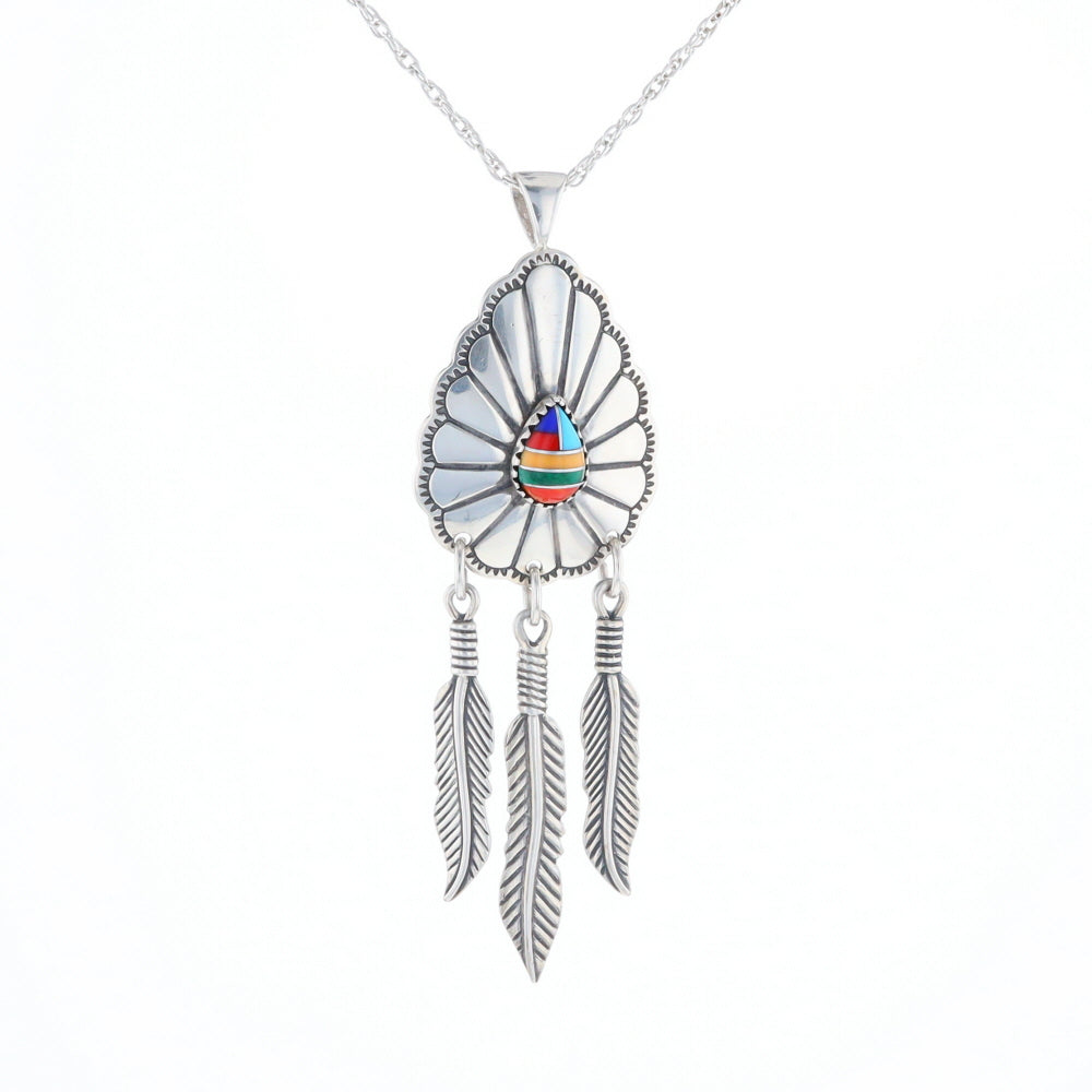 Native Feather Dangle Pendant