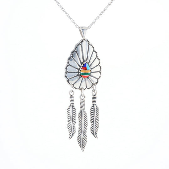 Native Feather Dangle Pendant