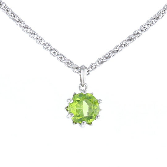 Solitaire Peridot Tulip Pendant