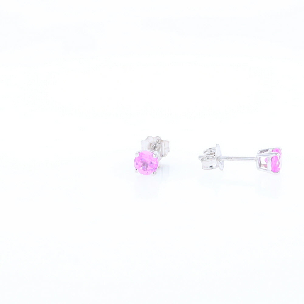 Pink Sapphire Stud Earrings