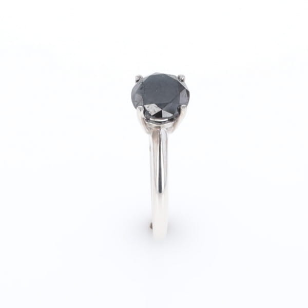 Black Diamond Solitaire Ring