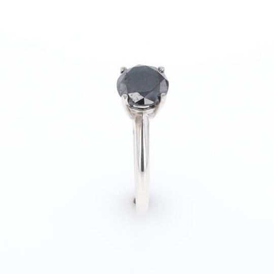 Black Diamond Solitaire Ring