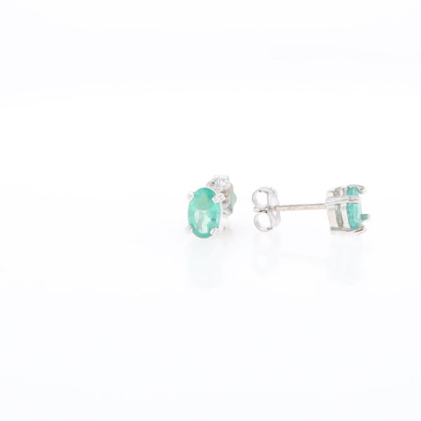 Oval Emerald Stud Earrings