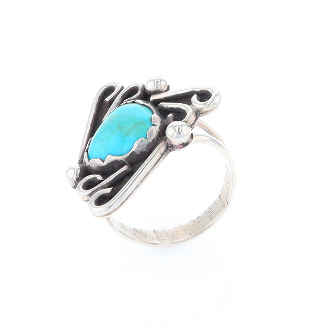 Triangle Design Turquoise Ring