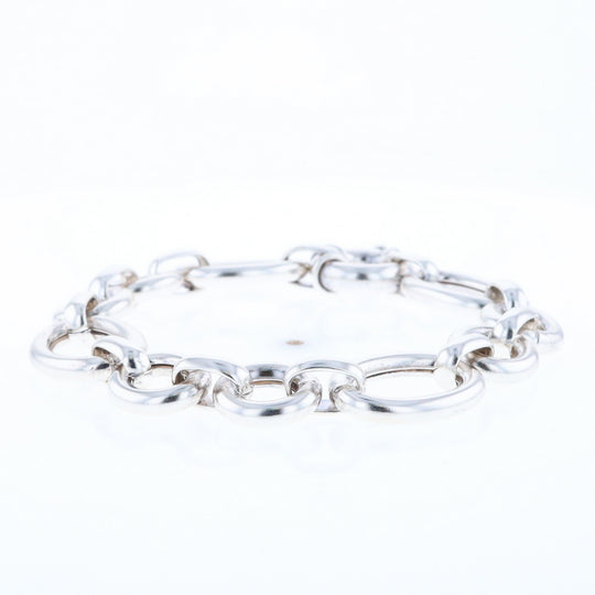 Sterling Silver Open Cable Link Bracelet