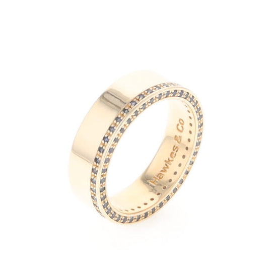 Men's Blue Sapphire Wedding Band Contemporary Design