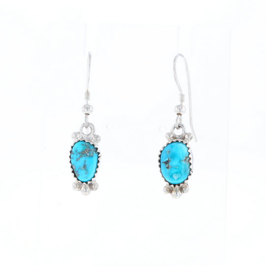 Native Dangle Turquoise Bead Earrings