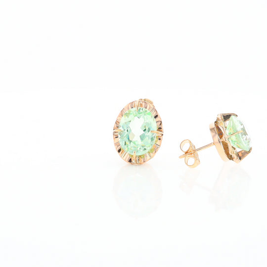 Vintage Green Glass Earrings